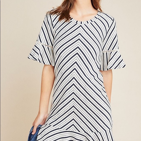 ✨ Anthropologie Galena Flounced Tunic Sz MP - Picture 2 of 6